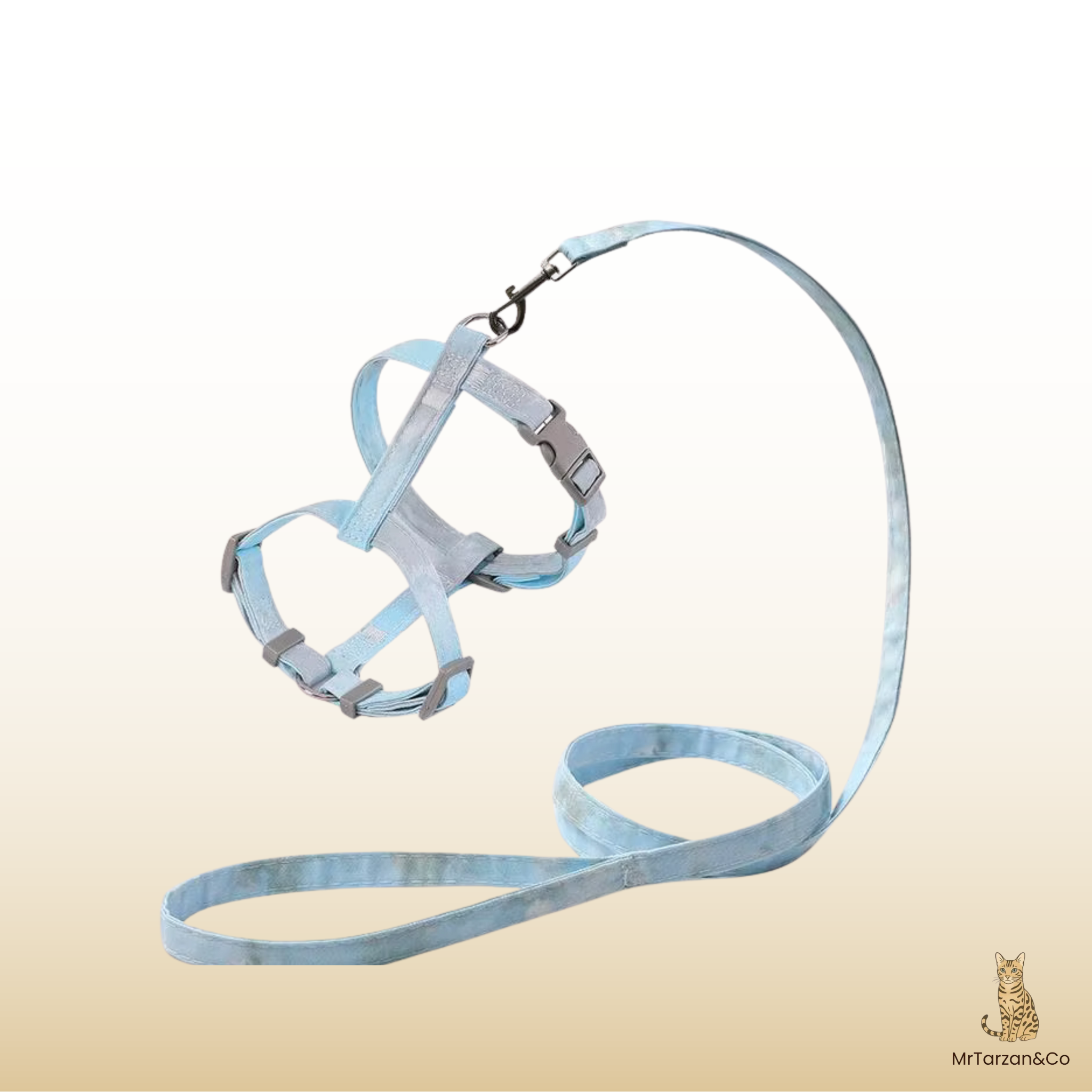 Harnais & laisse pastel pour chat ou petit chien