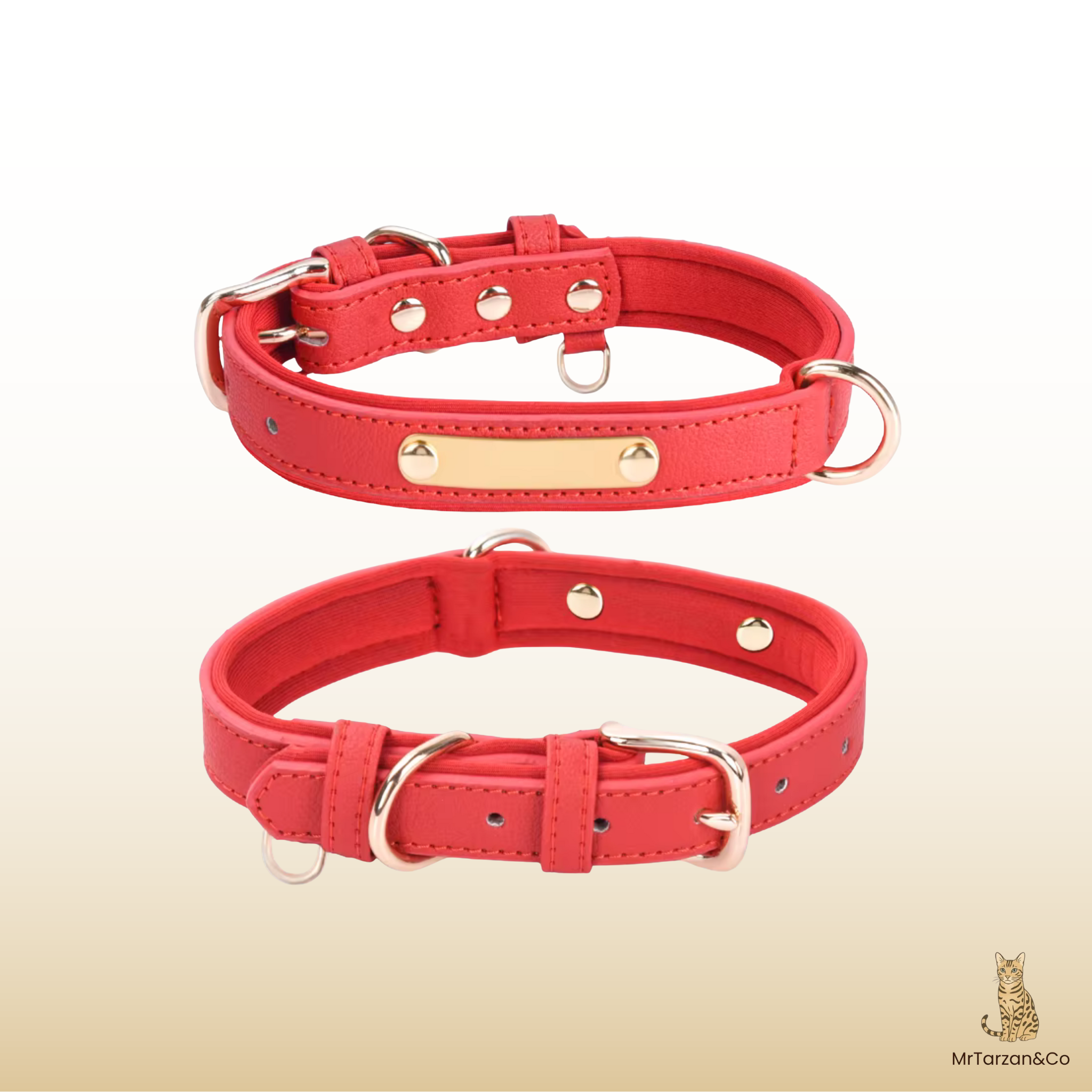 Collier personnalisé cuir - chien et chat