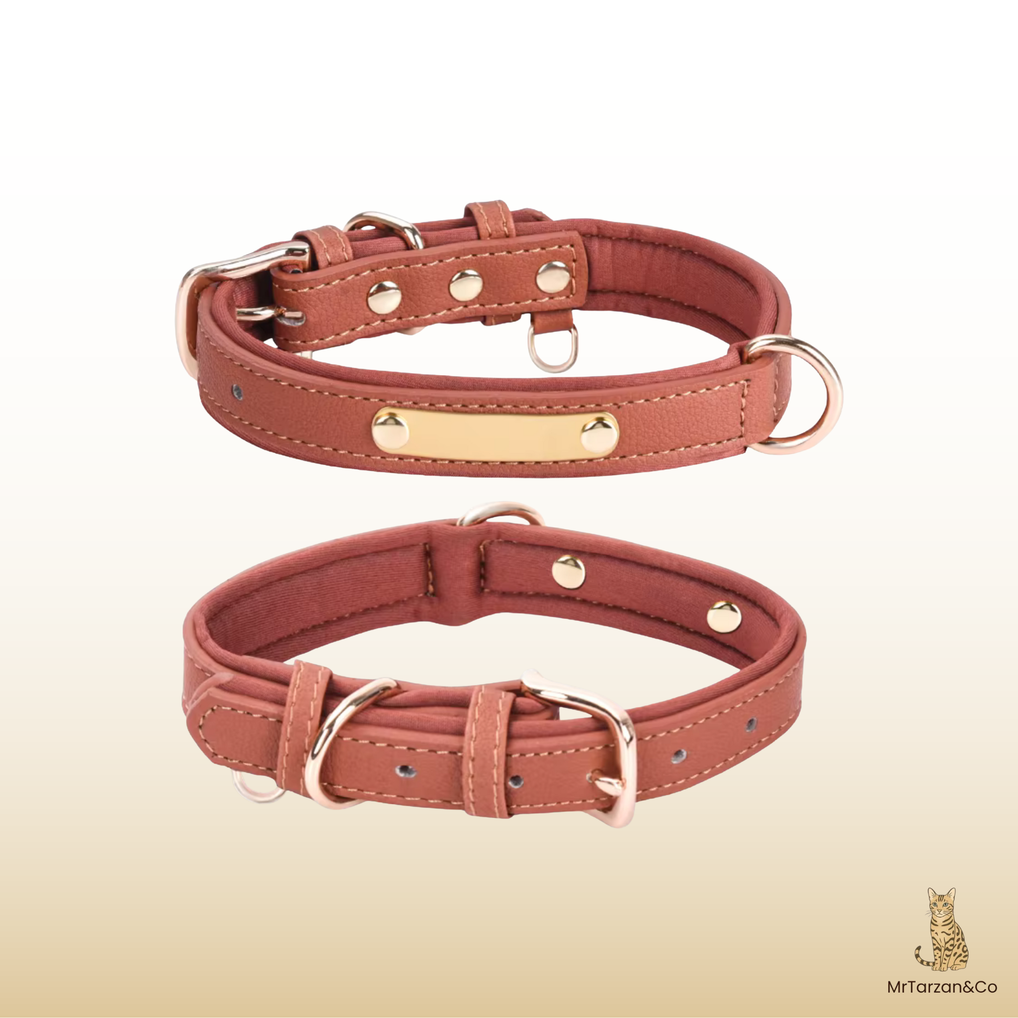 Collier personnalisé cuir - chien et chat