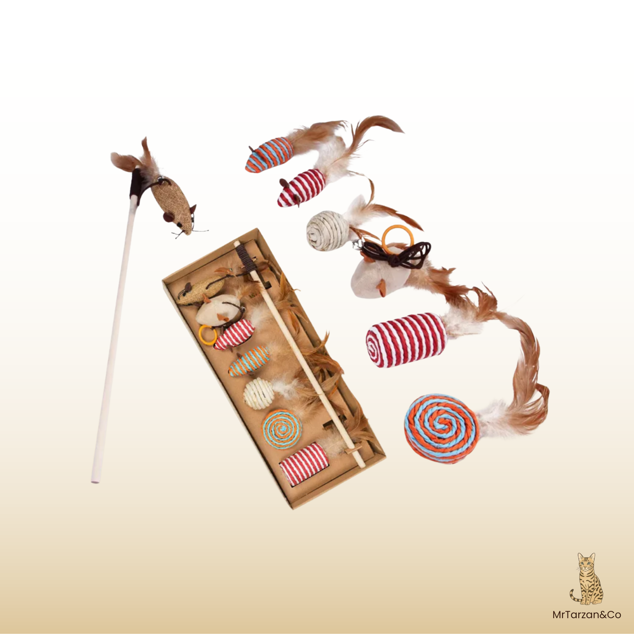 Coffret de jouets pour chat – Pack complet d’amusement