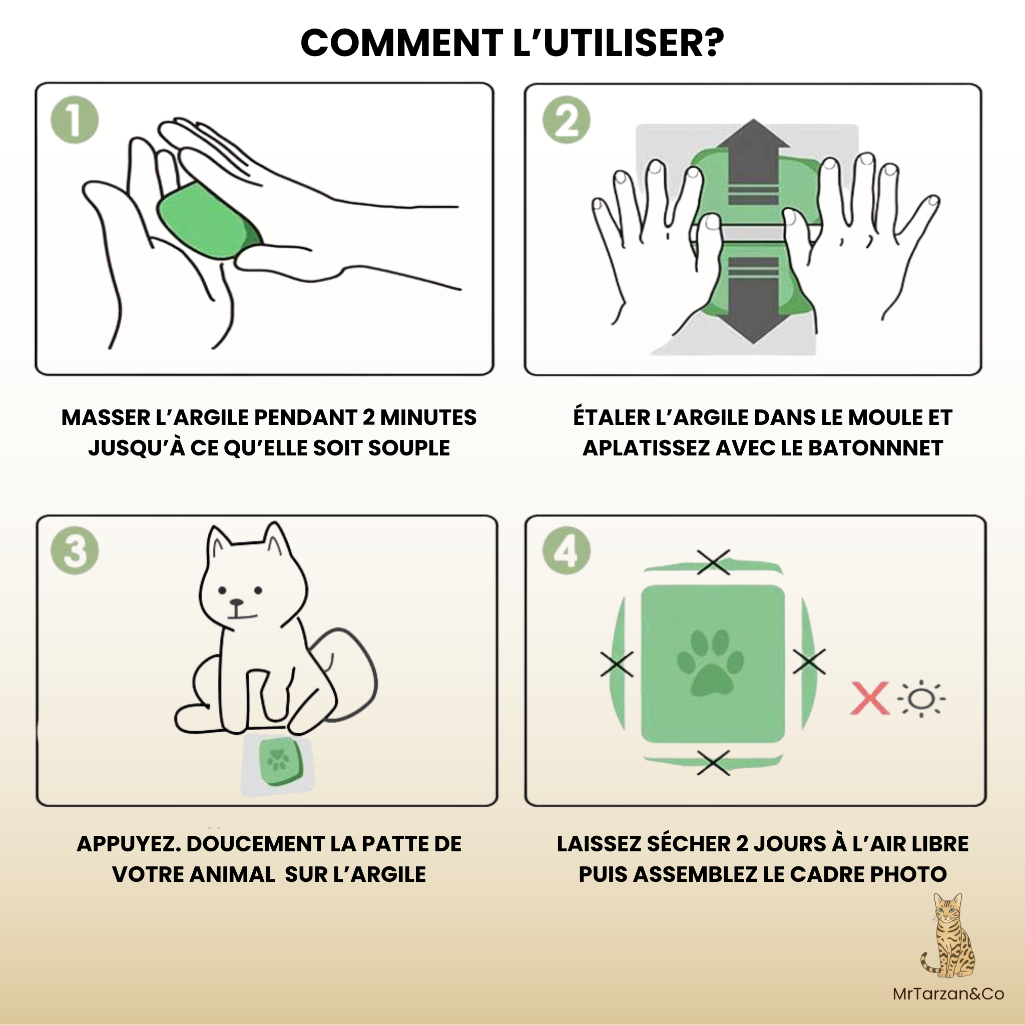 Cadre souvenir empreinte patte